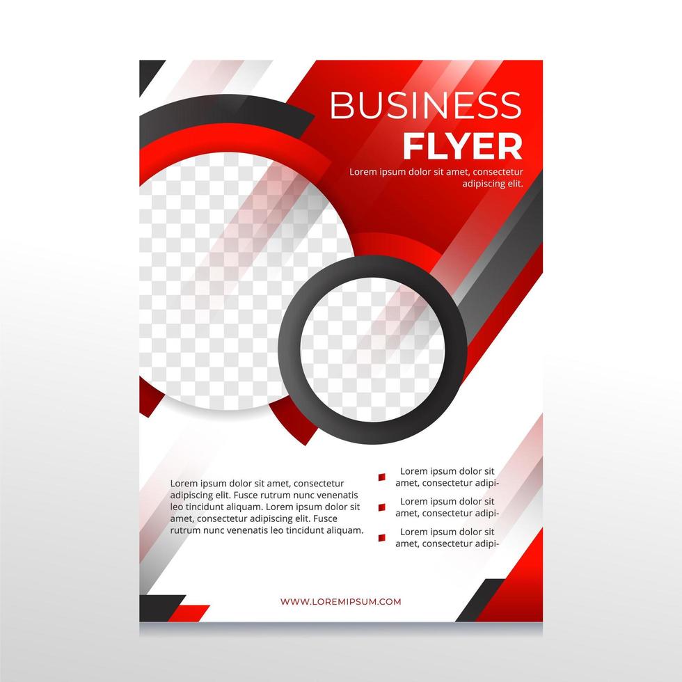 Black and Red Business Flyer vector