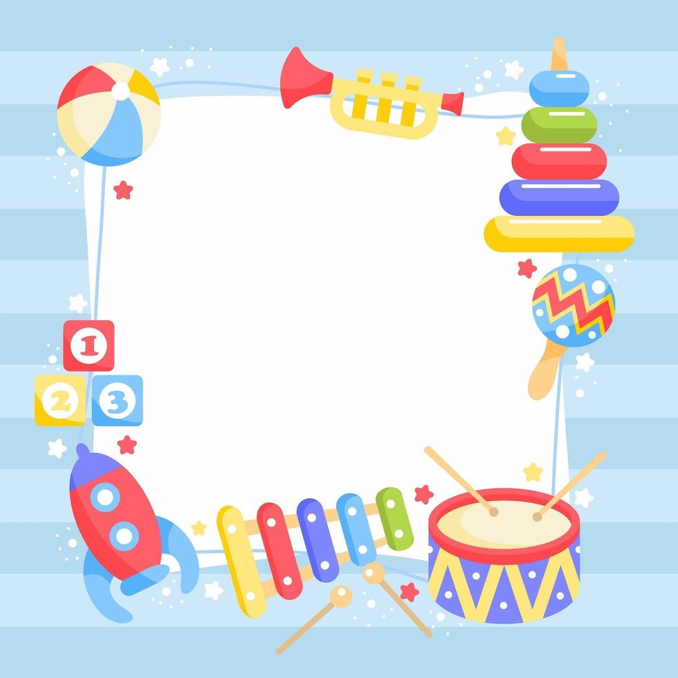 Kids Toys Frame Background vector