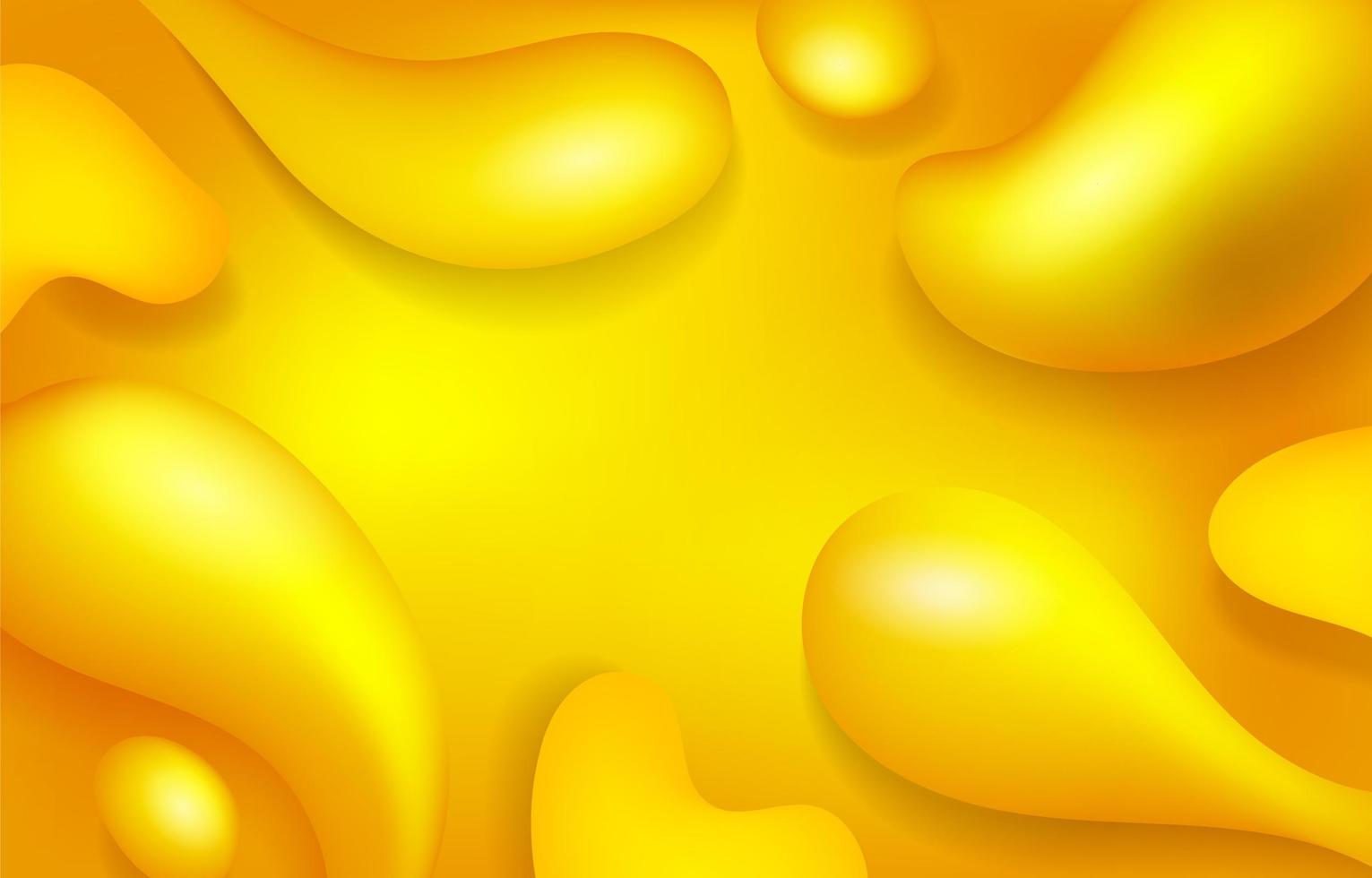 Abstract Fluid Yellow Background vector