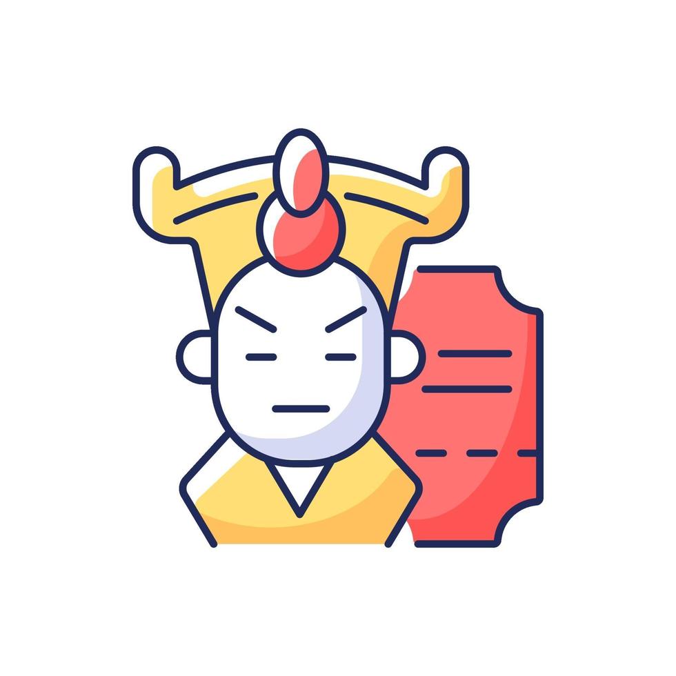 Chinese opera RGB color icon vector