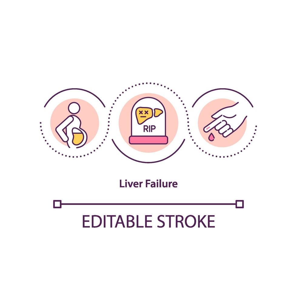 Liver failure concept icon vector