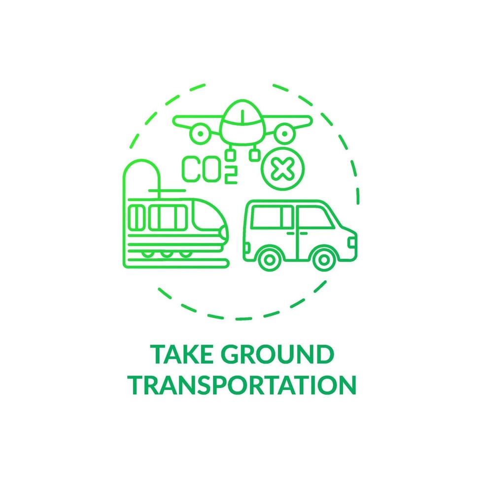 Take ground transportation concept icon vector