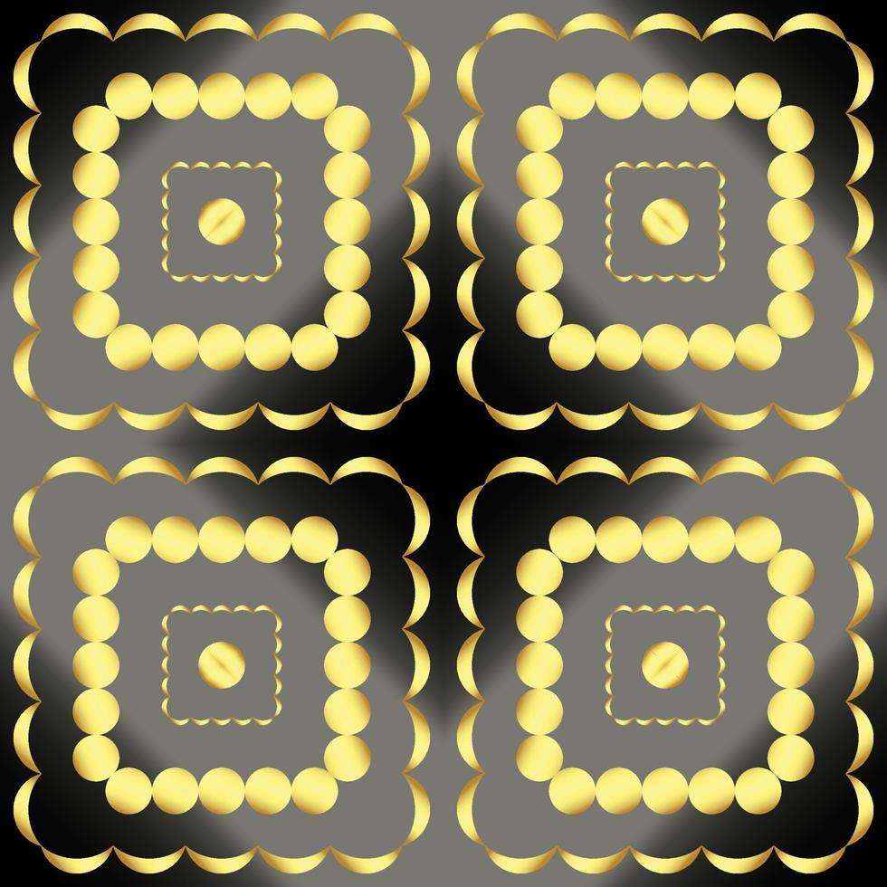 This is a vintage golden texture in an oriental style with openwork squares vector