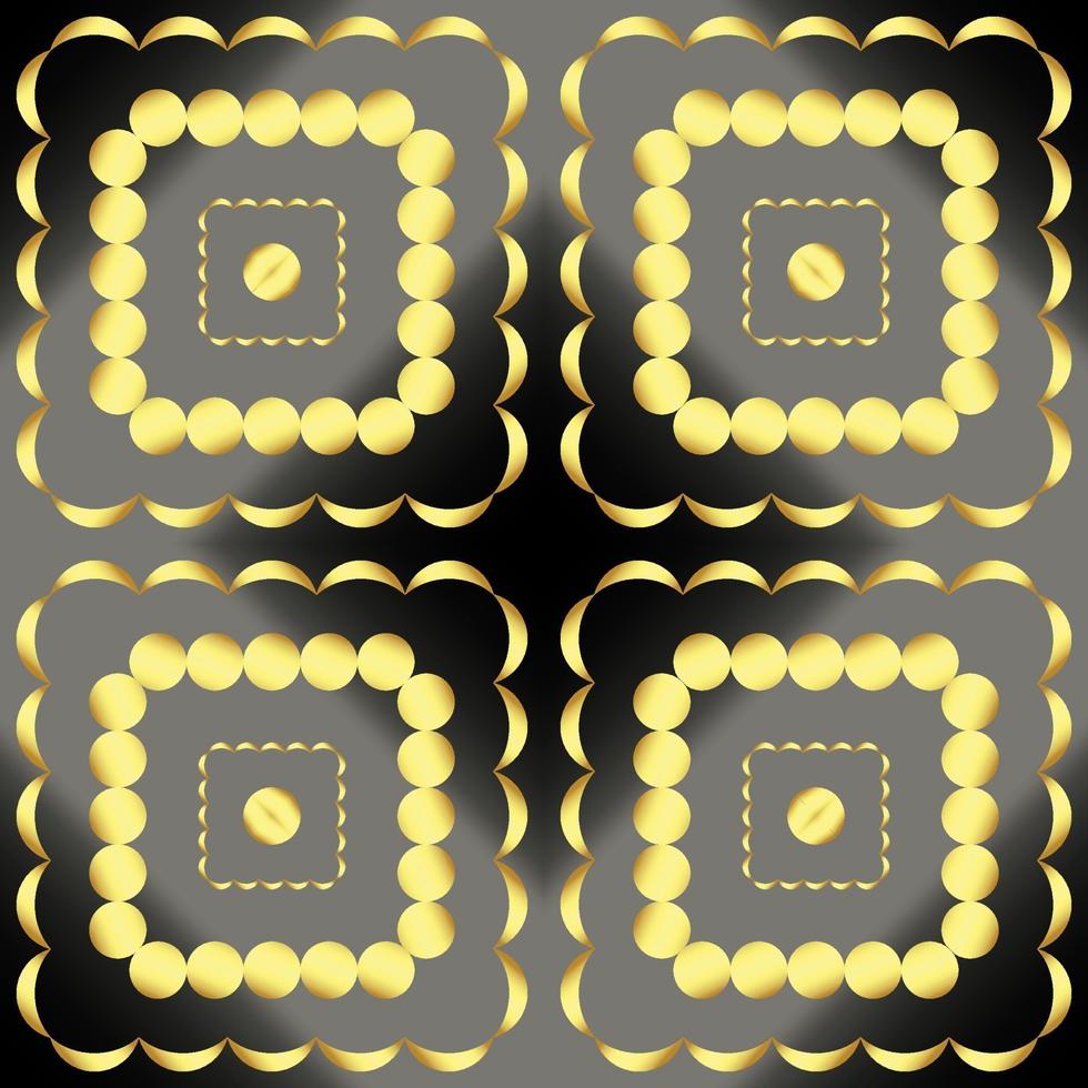 This is a vintage golden texture in an oriental style with openwork squares vector