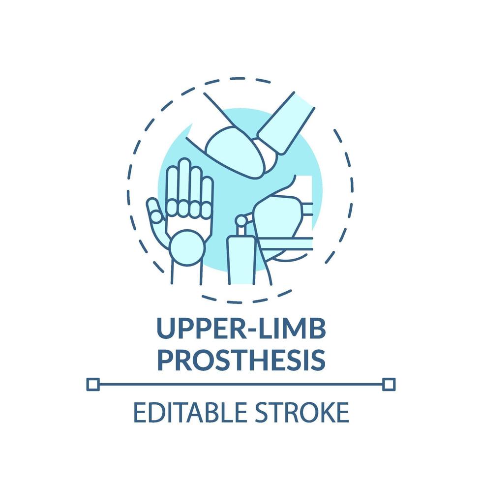 Upper-limb prosthesis concept icon vector