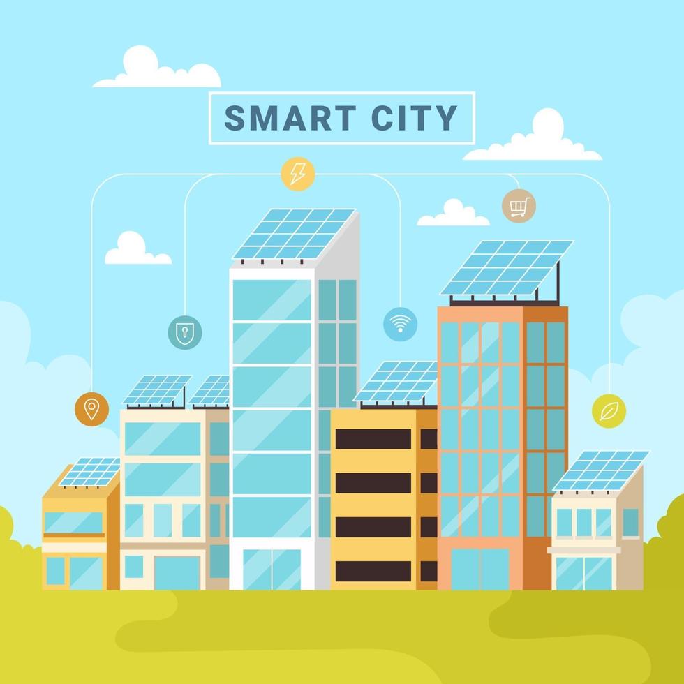Smart City Technology Concept vector