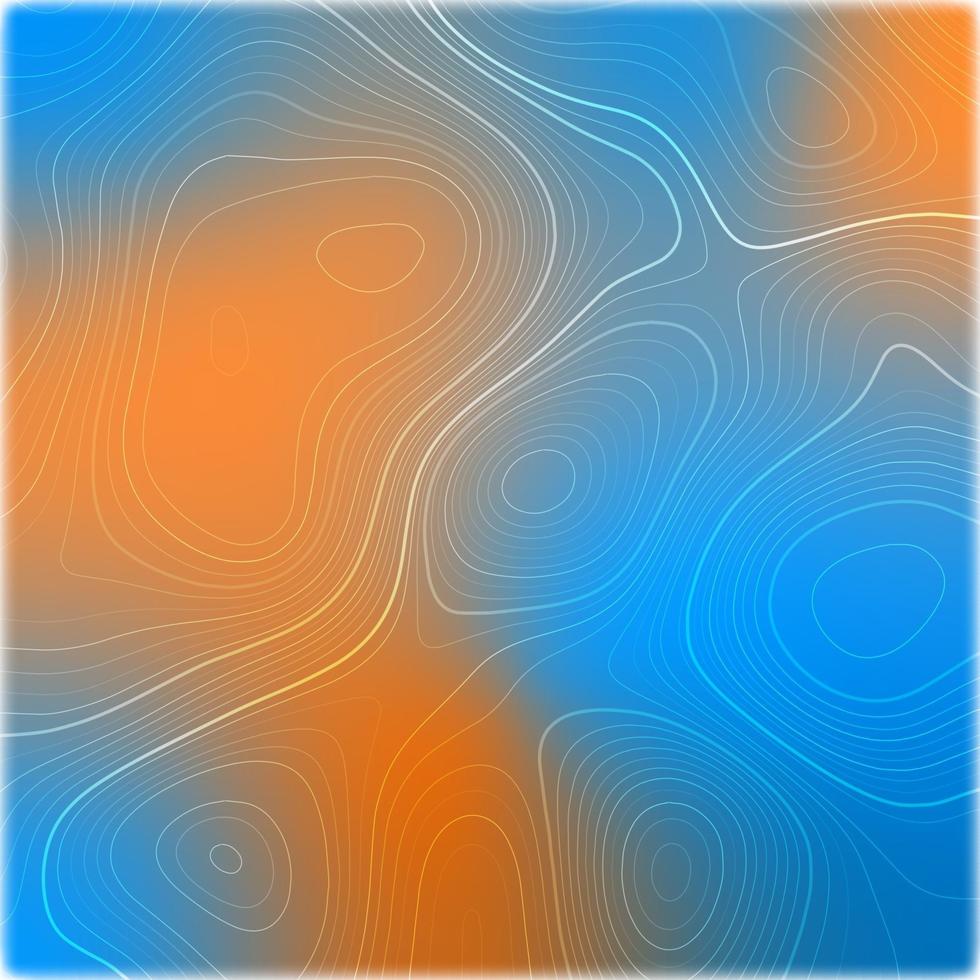Abstract topography design background with heat map effect vector
