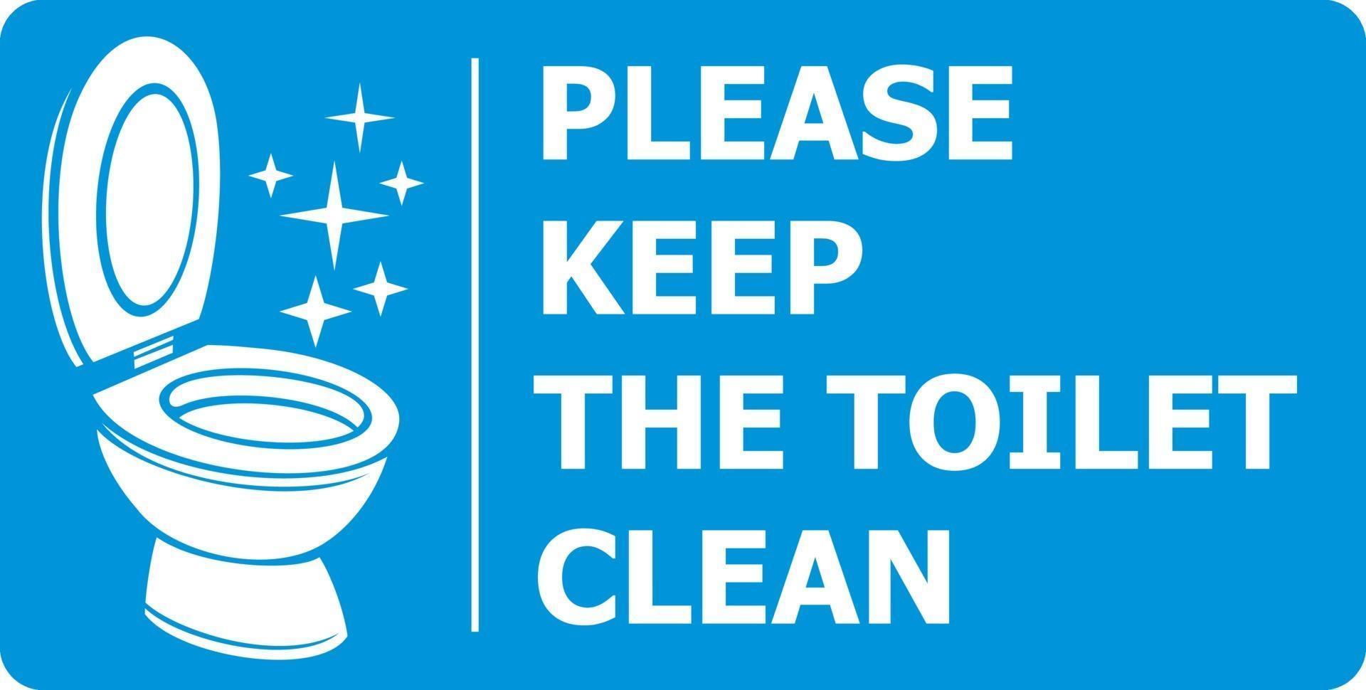 please keep the toilet clean vector