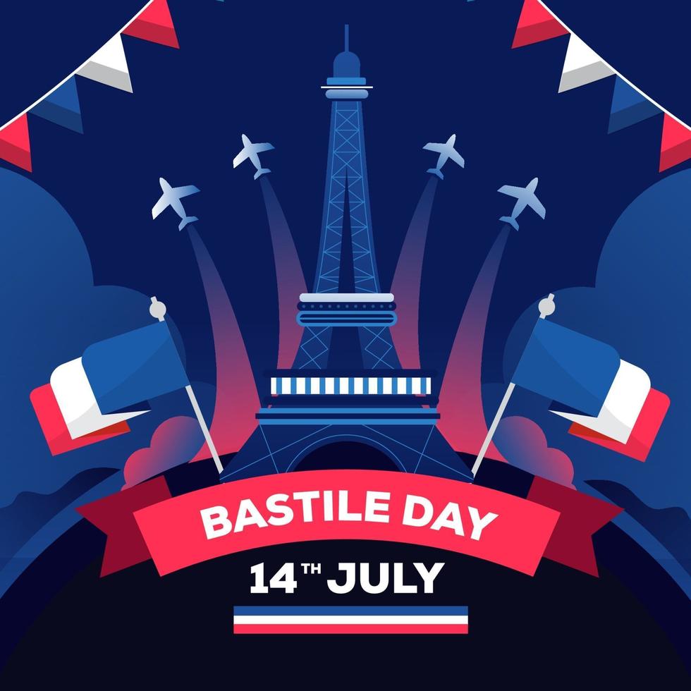 Bastile Day Background vector
