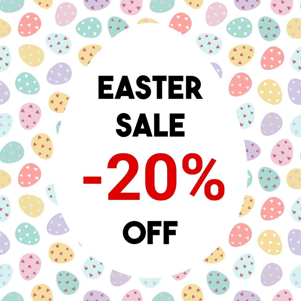 Easter sale banner. Special offer Easter discount. Vector illustration. Print and web design