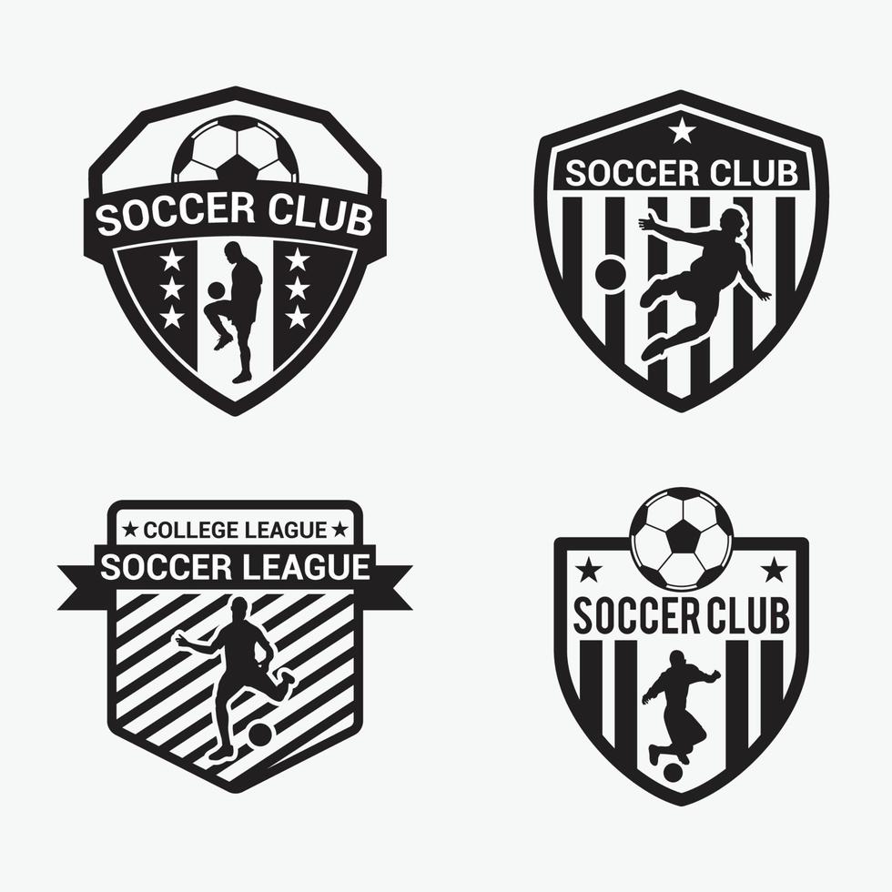 plantilla de vector de diseño de logotipo de insignia de fútbol