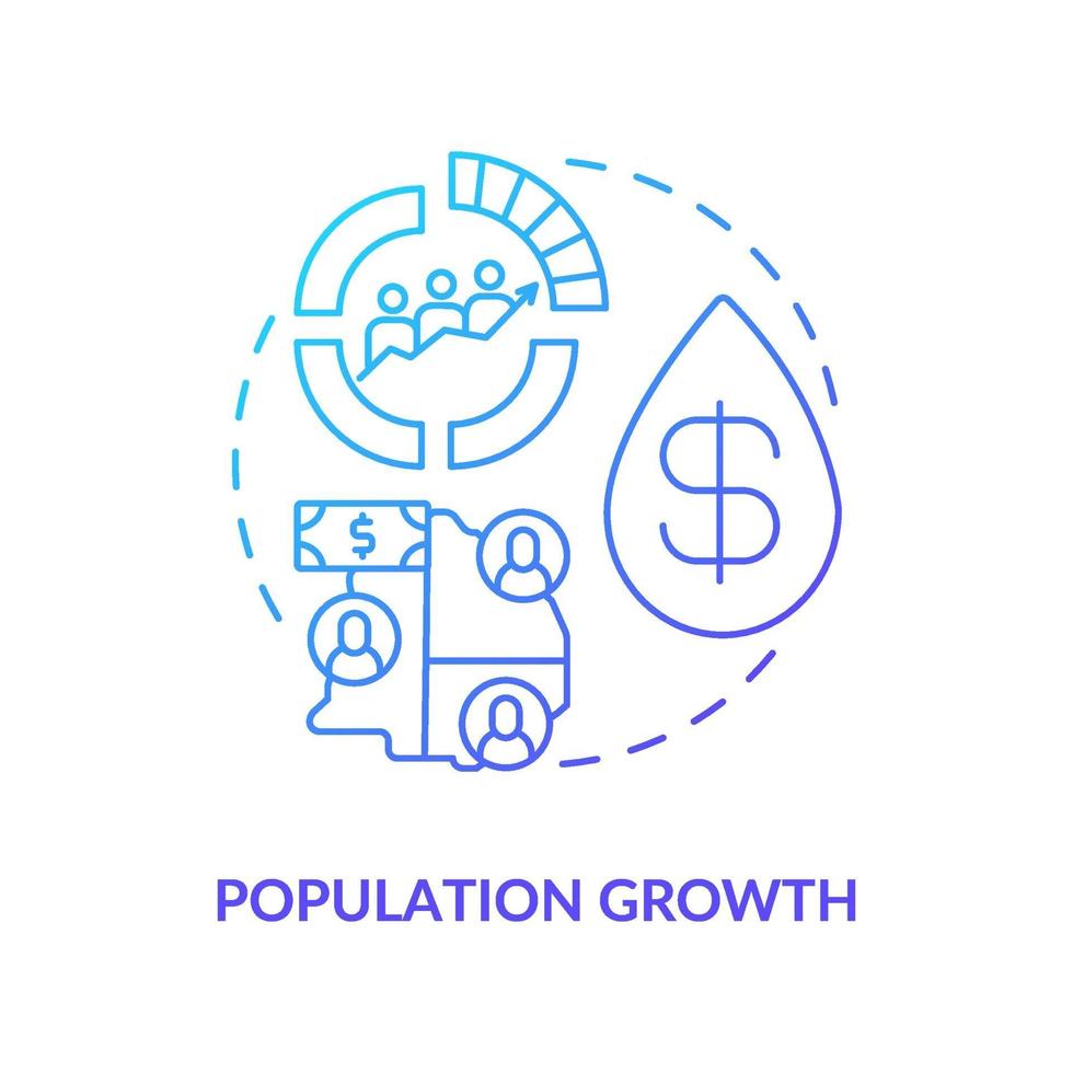 Population growth concept icon vector