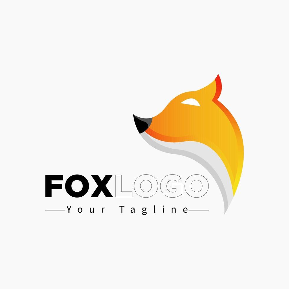 Creative Fox Head Logo Symbol Vector Design Illustration. Logo design