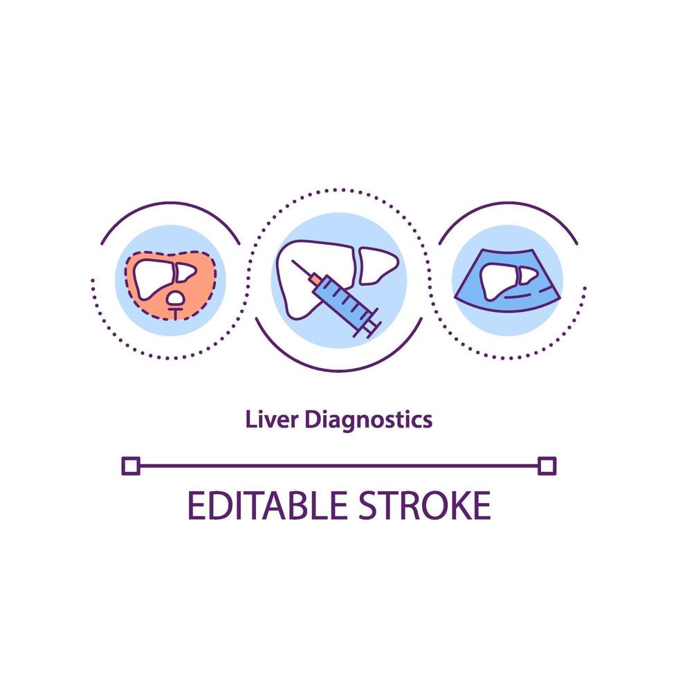 Liver diagnostics concept icon vector