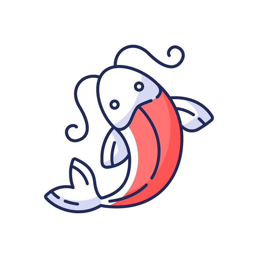 Koi fish RGB color icon vector