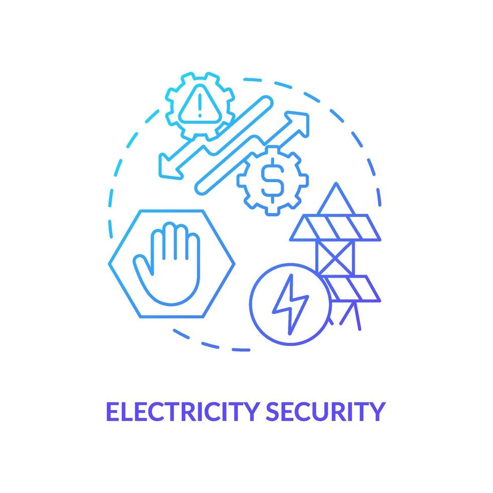 Electricity security concept icon vector