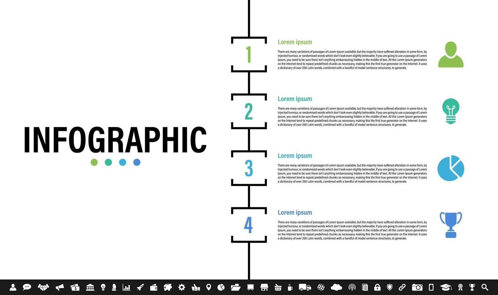 Infographic design template with business concept vector