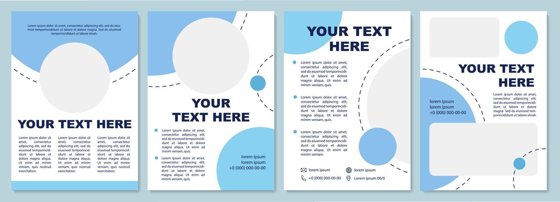 Dark blue modern brochure template vector