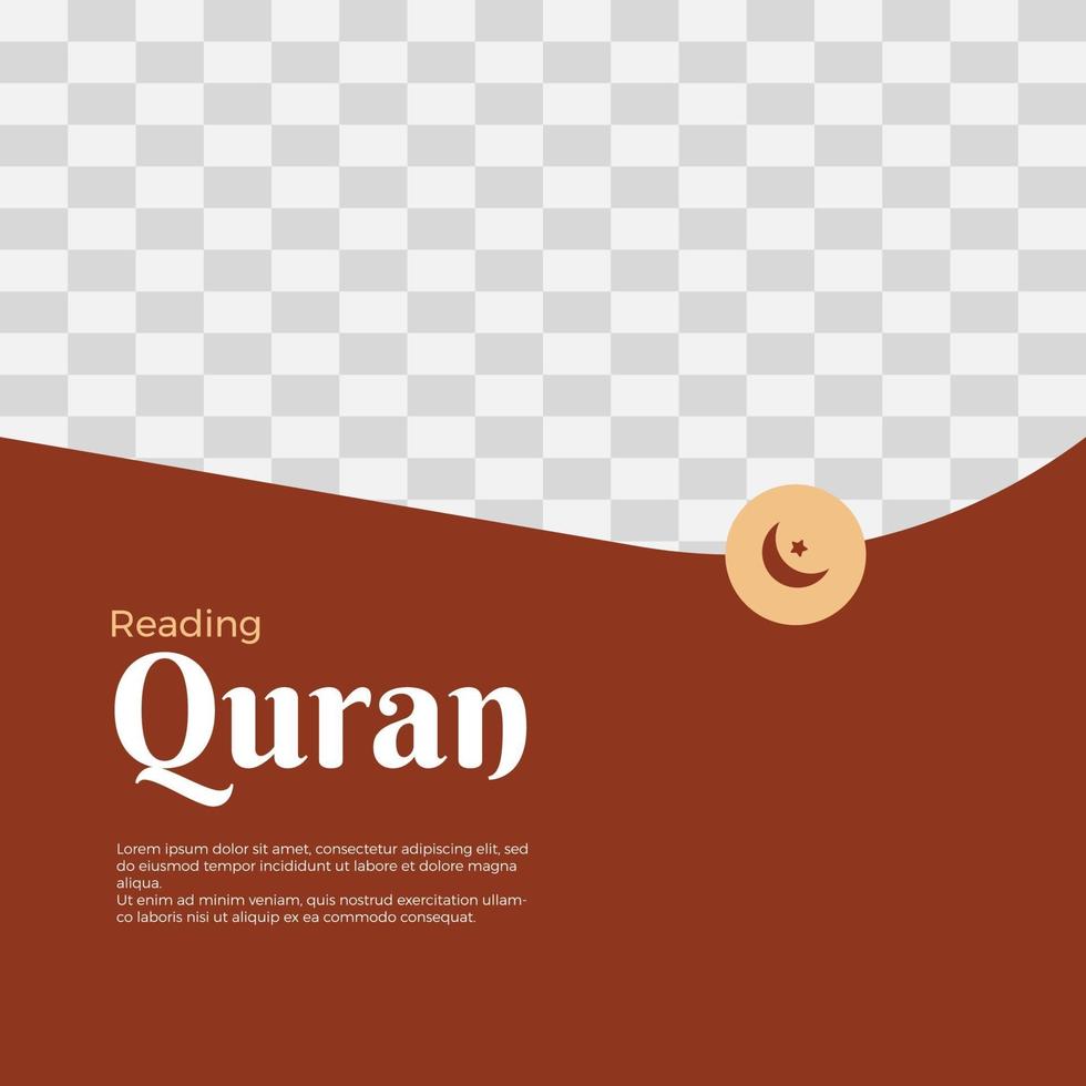 Ramadan Kareem Greeting Social Media Post Template vector