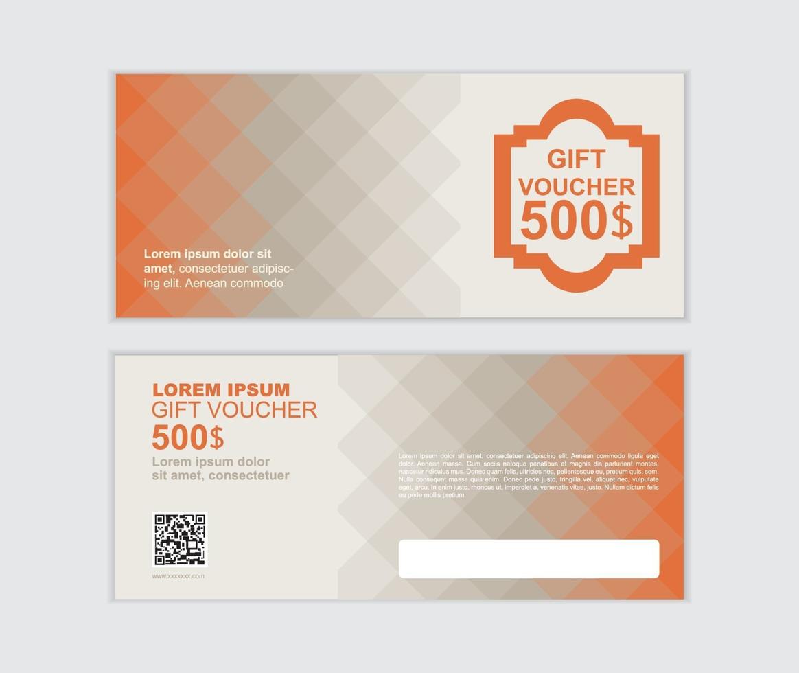 gift voucher vector design template set AB