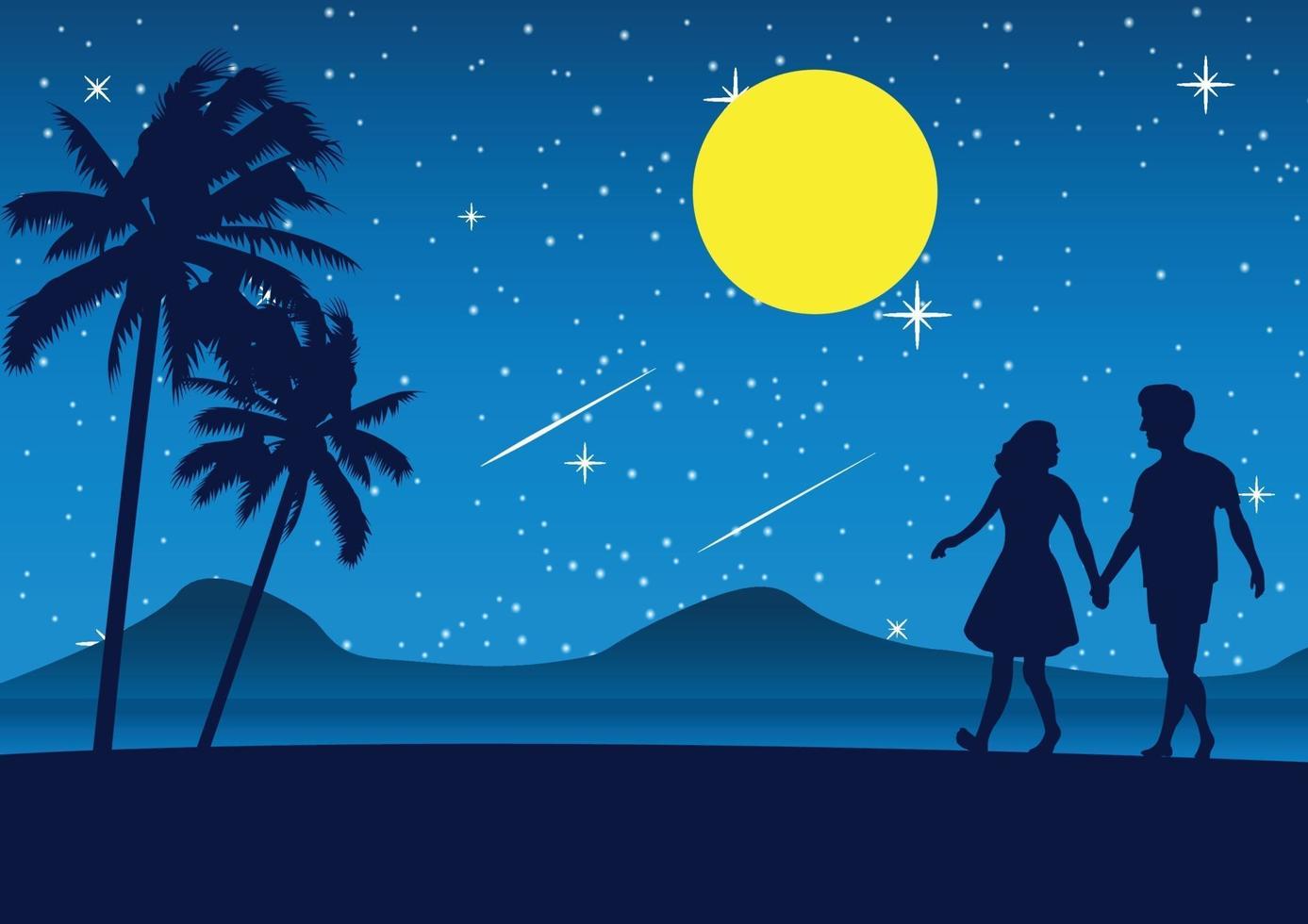 pareja caminando en la playa por la noche 2356439 Vector en Vecteezy pareja caminando en la playa por la noche 2356439 Vector en Vecteezy