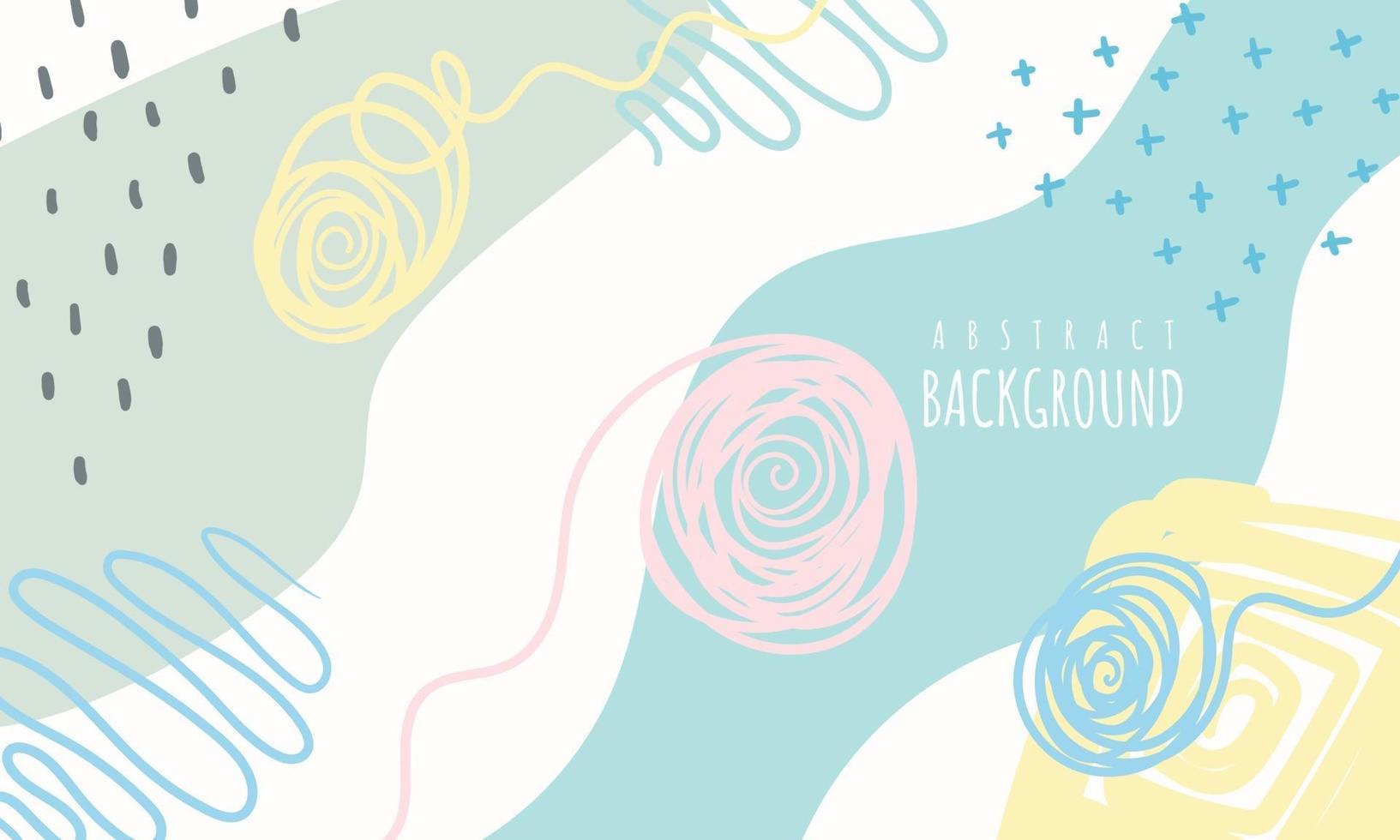 Abstract art background with pastel colors elements vector