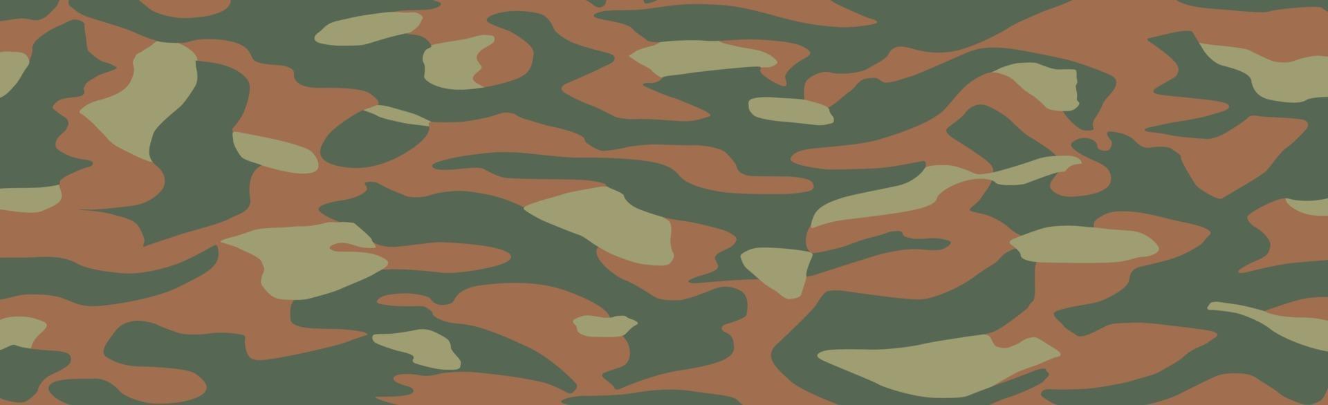 Military or hunting panoramic khaki geometric seamless pattern - Vector