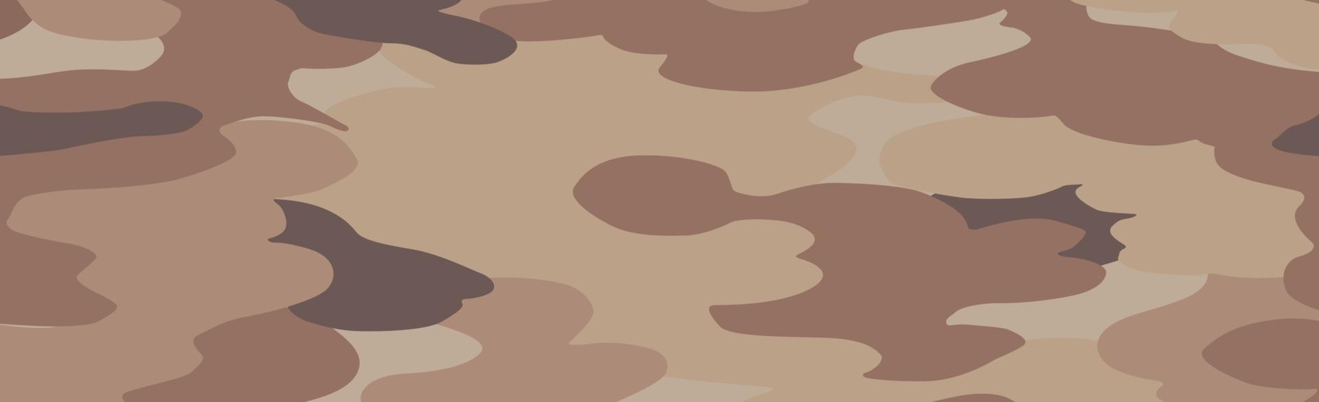 Military or hunting panoramic khaki geometric seamless pattern - Vector