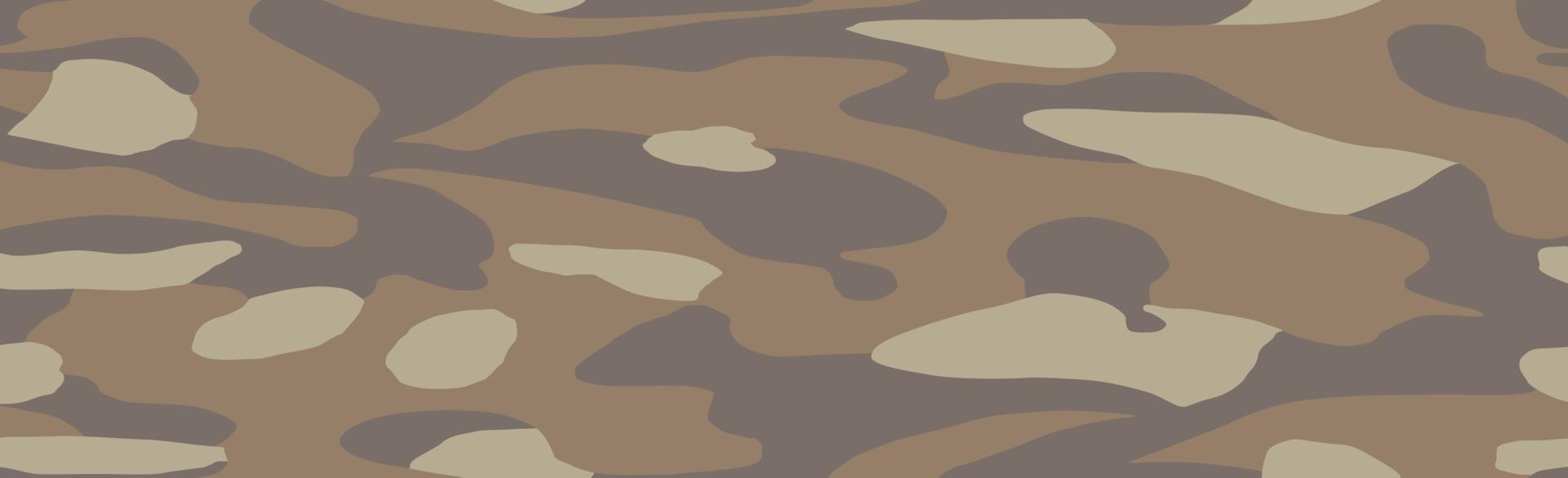 Military or hunting panoramic khaki geometric seamless pattern - Vector