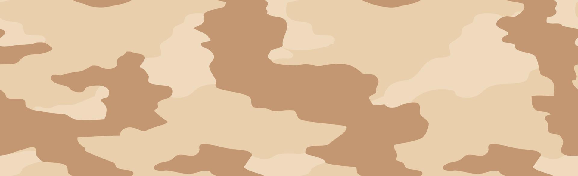 Military or hunting panoramic khaki geometric seamless pattern - Vector