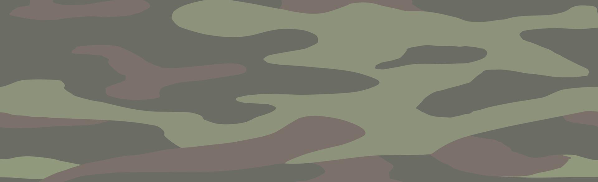 Military or hunting panoramic khaki geometric seamless pattern - Vector