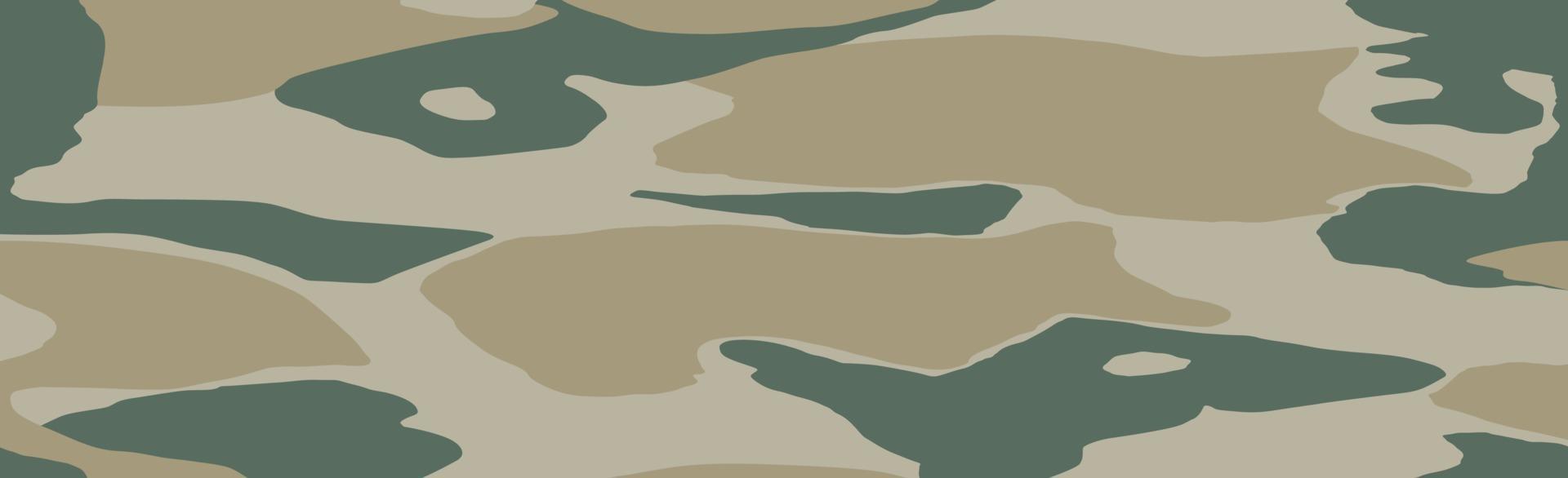 Military or hunting panoramic khaki geometric seamless pattern - Vector