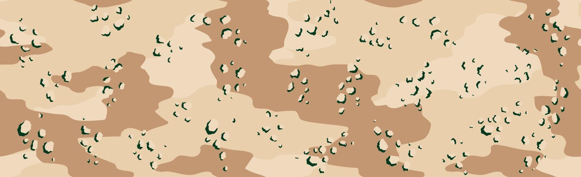 Military or hunting panoramic khaki geometric seamless pattern - Vector