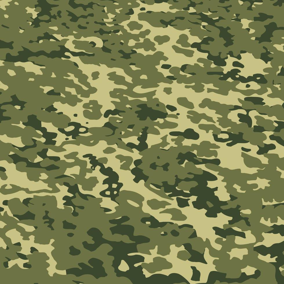 Fondo de impresión de color caqui de textura de camuflaje militar - vector