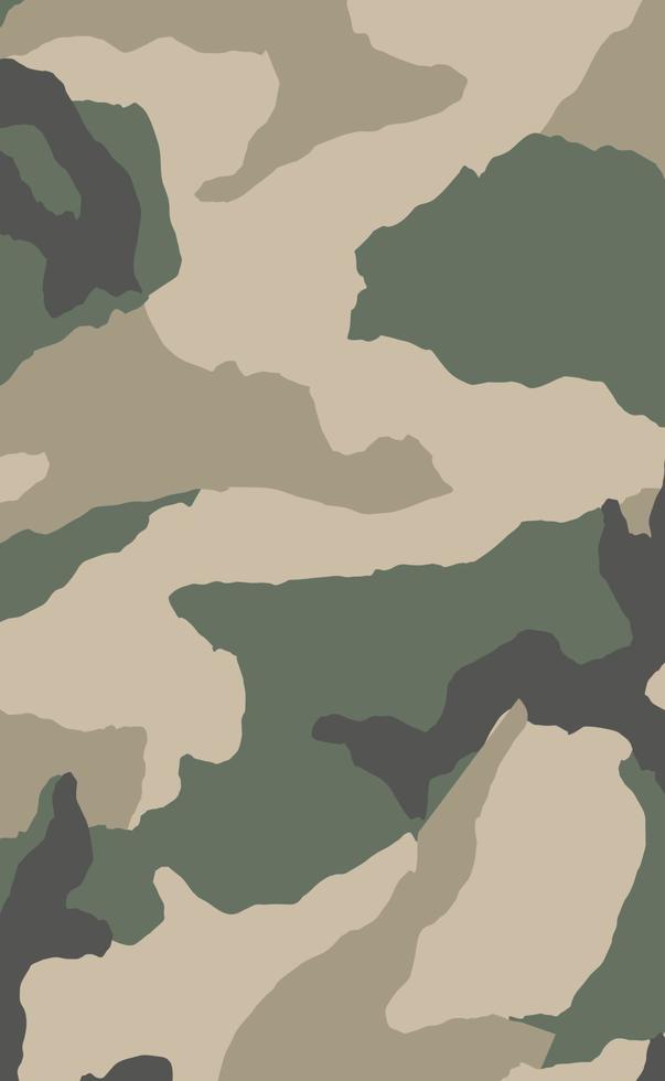 Fondo de impresión de color caqui de textura de camuflaje militar - vector