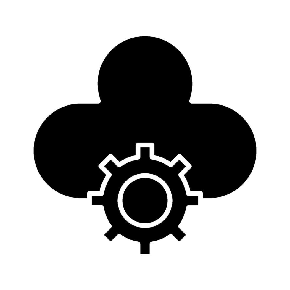 Cloud Settings Icon vector