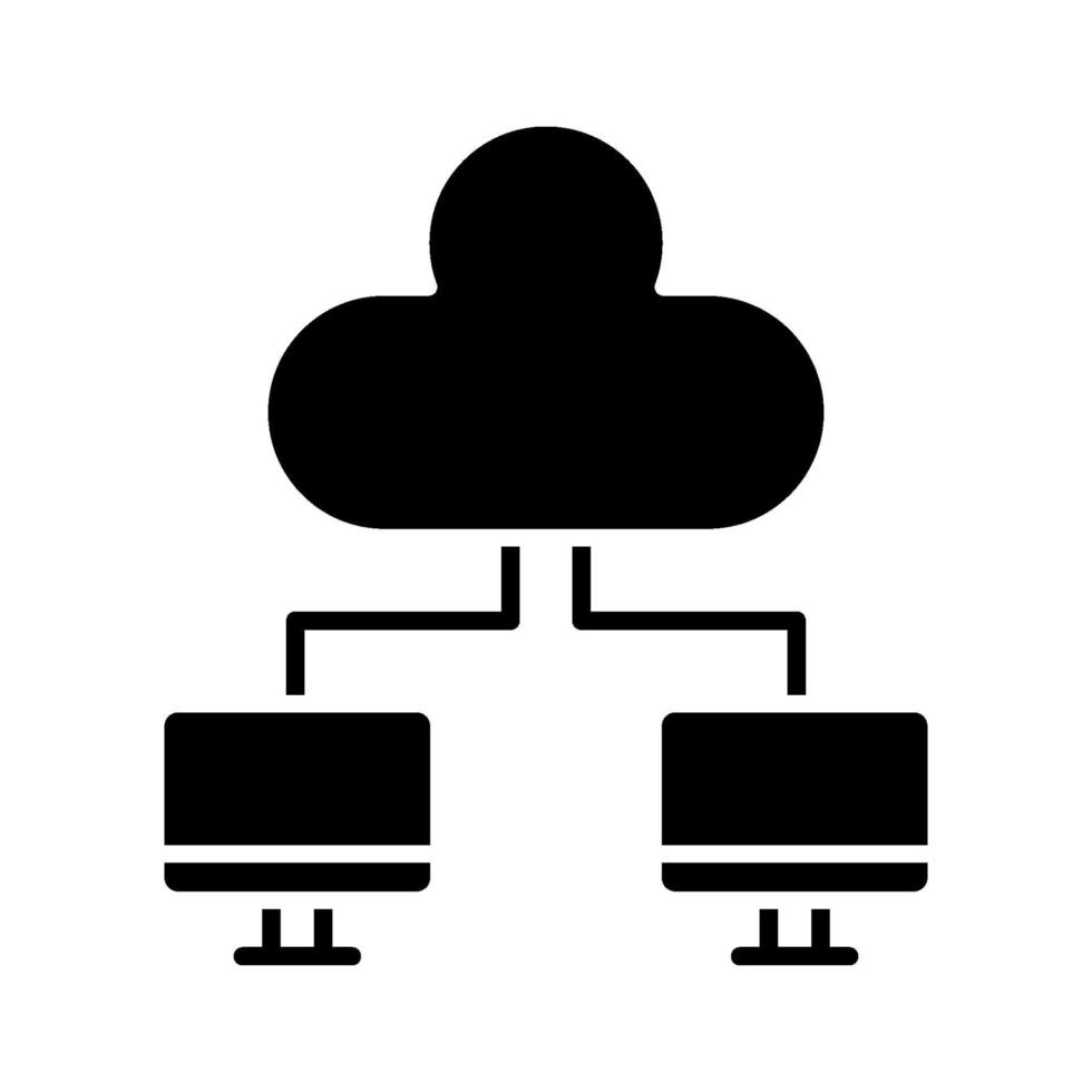 icono de nube compartida vector