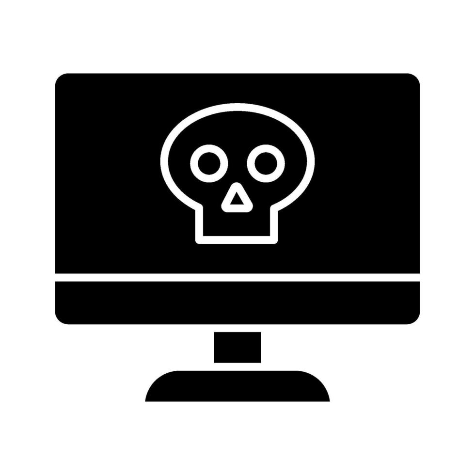 Computer Hacked Icon vector