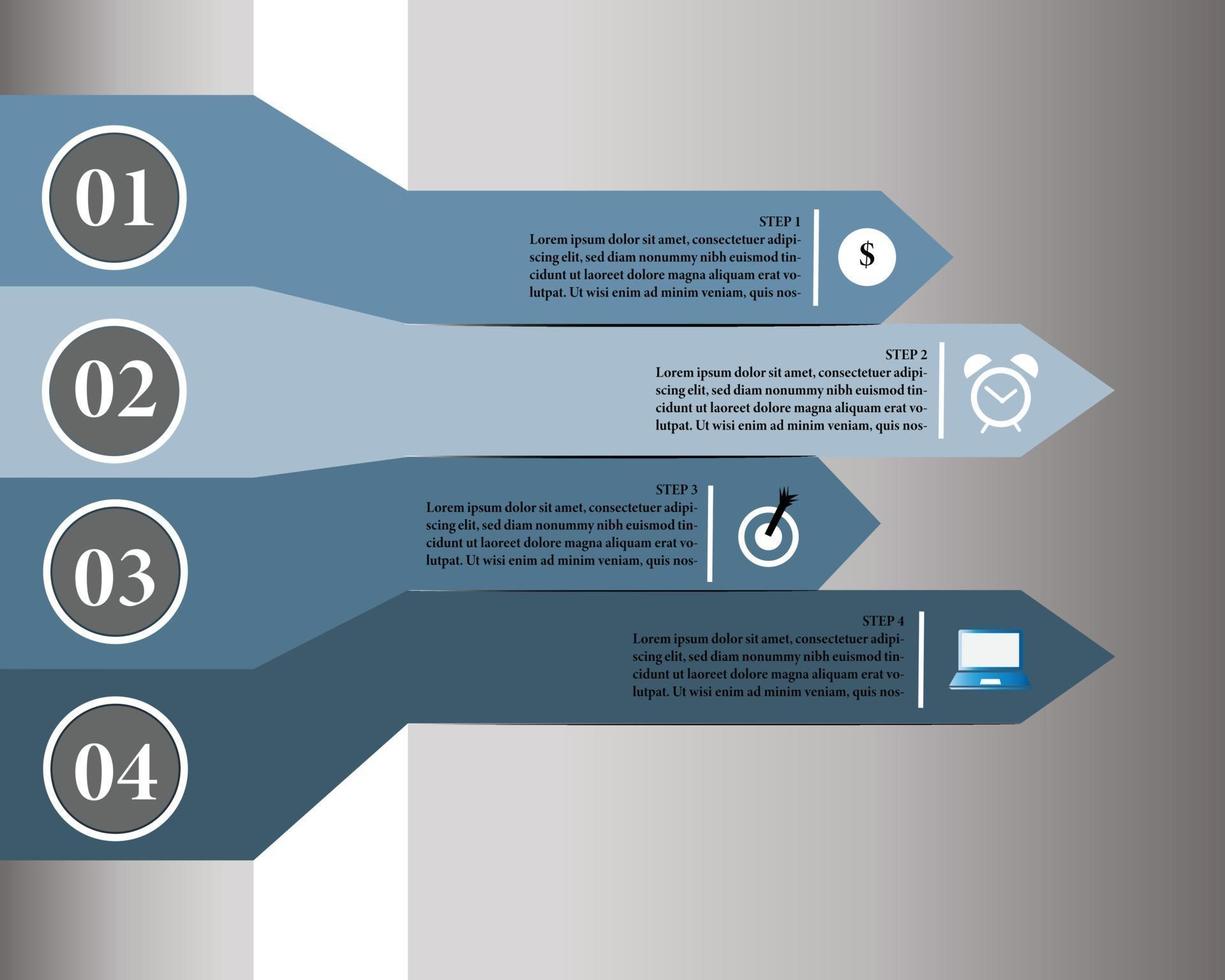 infografías para presentación de negocios. vector