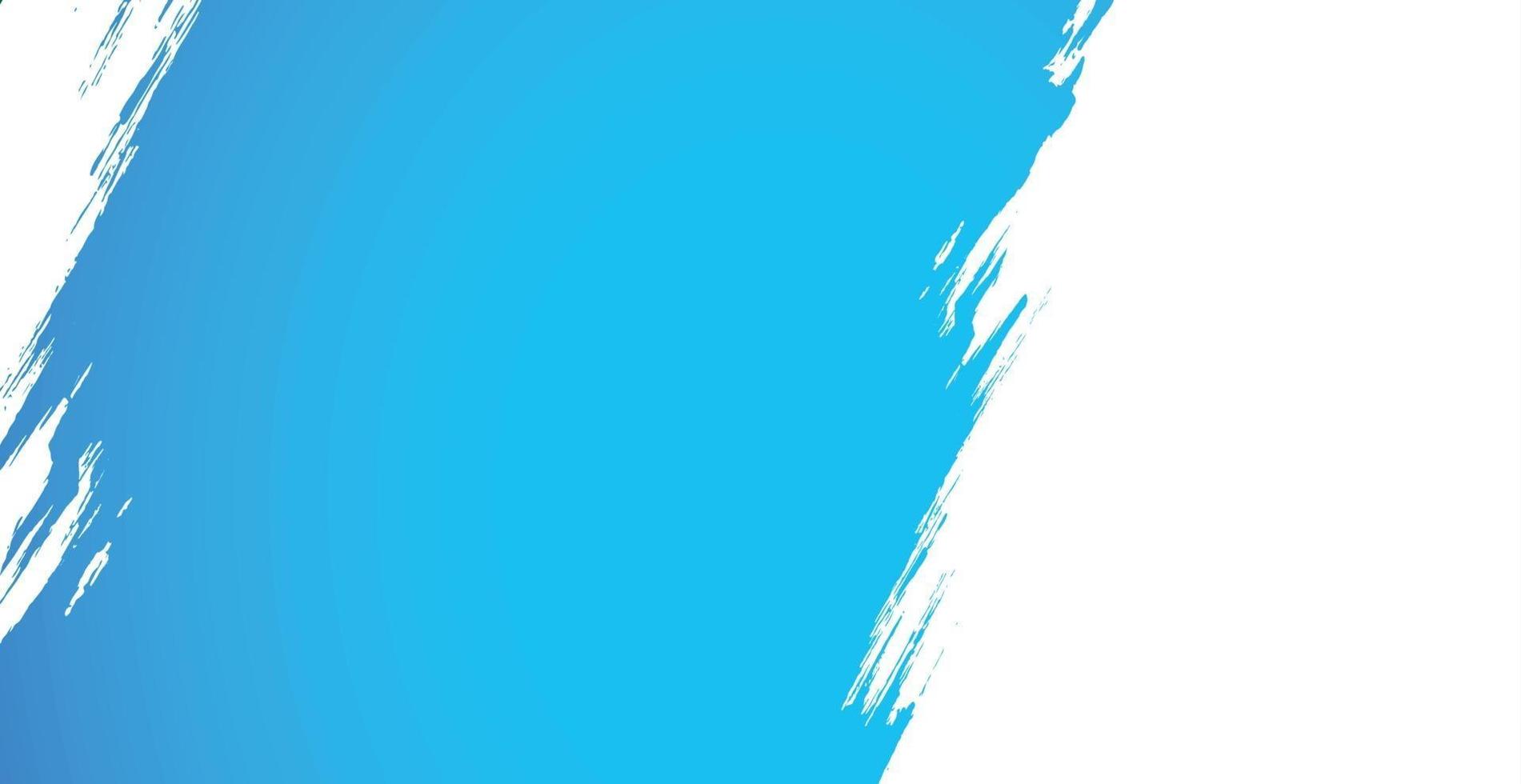 Realistic smear of blue paint on white background - Vector