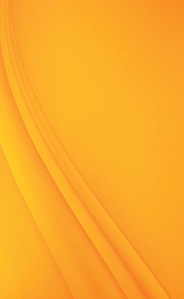 Fondo abstracto naranja y amarillo con líneas onduladas - vector