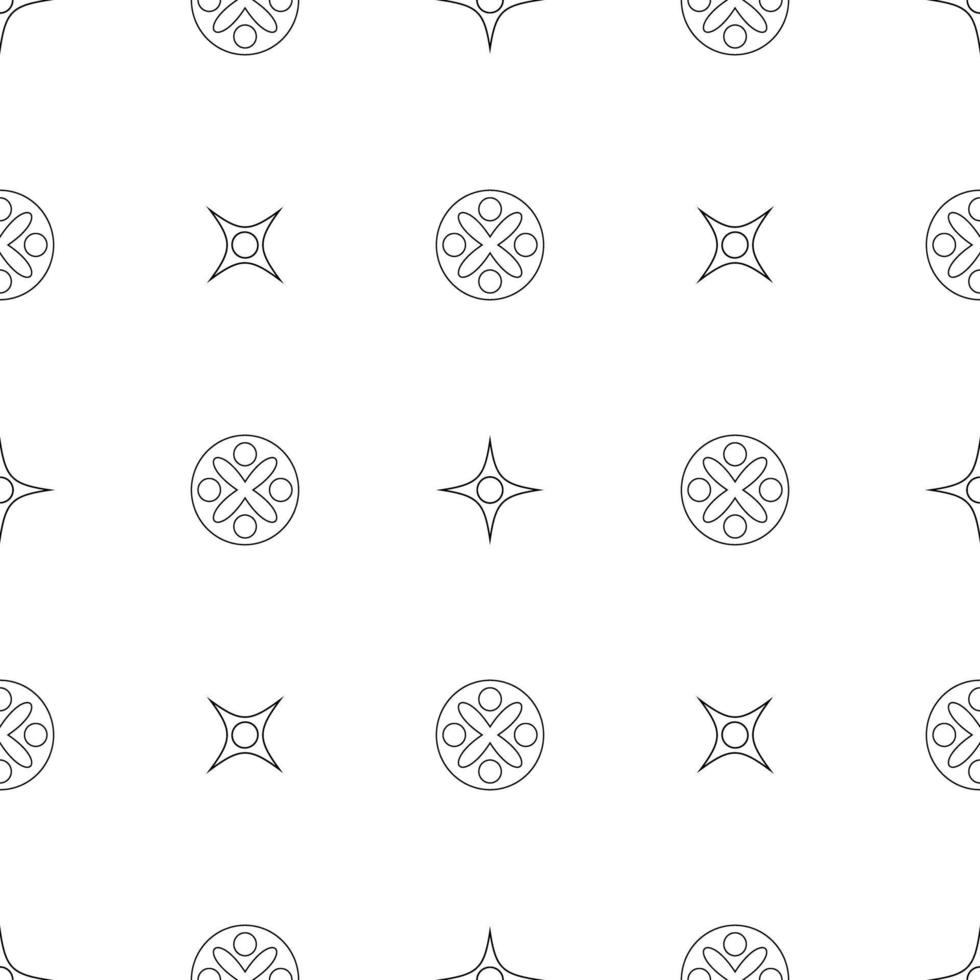 black and white seamless pattern geometric ornament vector