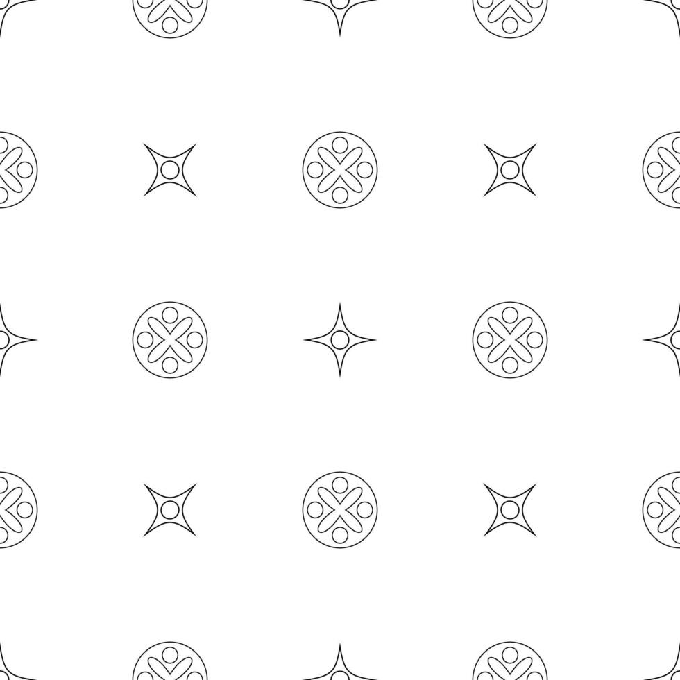 black and white seamless pattern geometric ornament vector