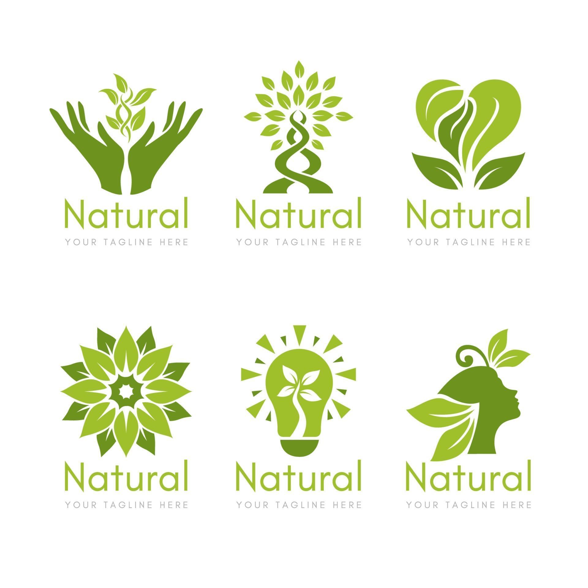 Natural Logo Collection in Flat Design 2362801 Vector Art at Vecteezy