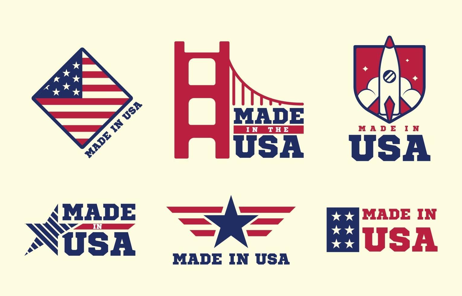 Made in USA Badges vector