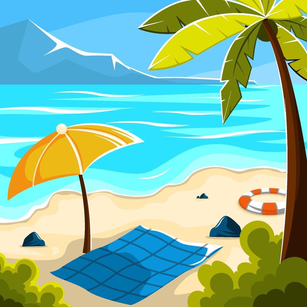 Holiday on Beach Illustrations vector