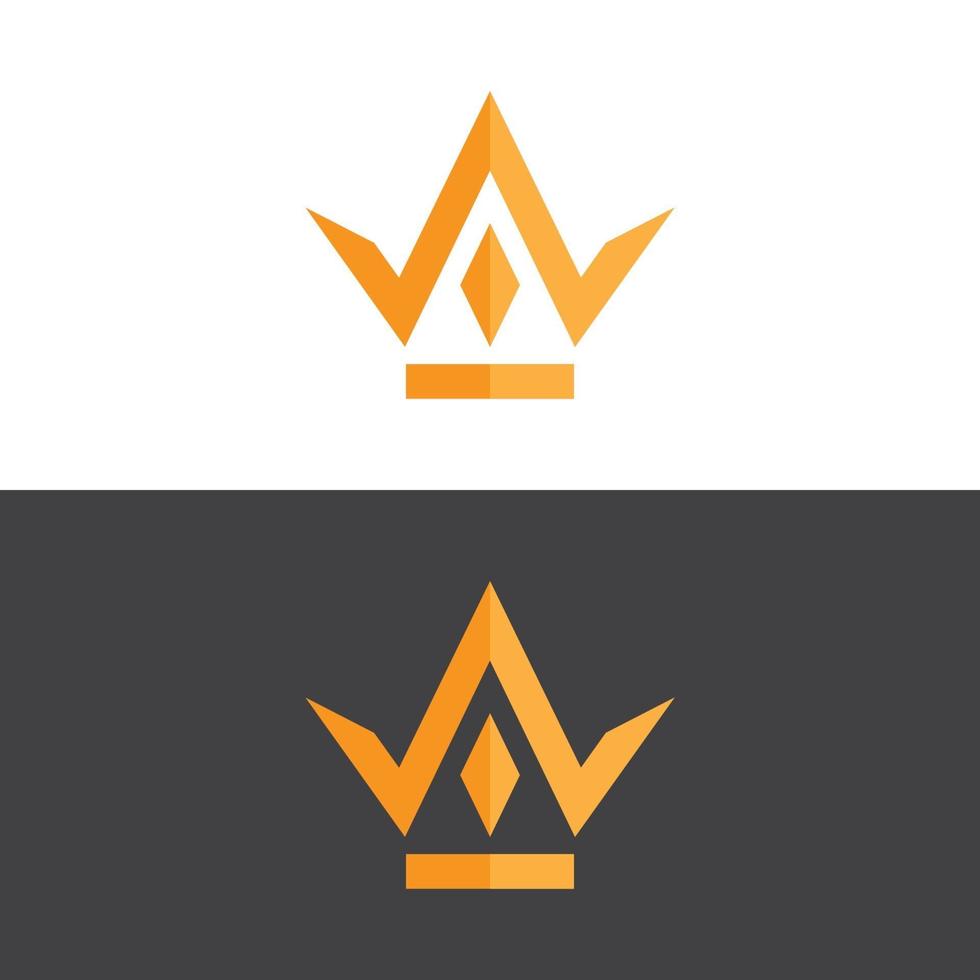 elegant crown logo in gold vector image