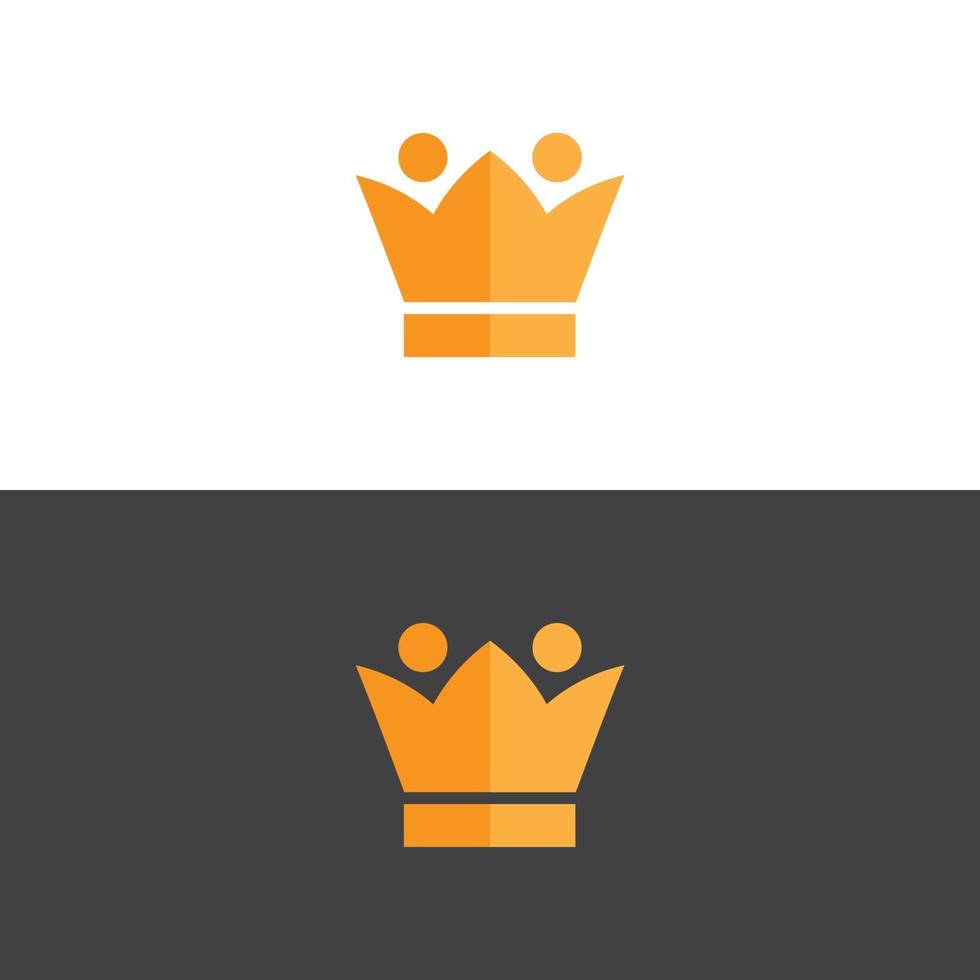 elegant crown logo in gold vector image