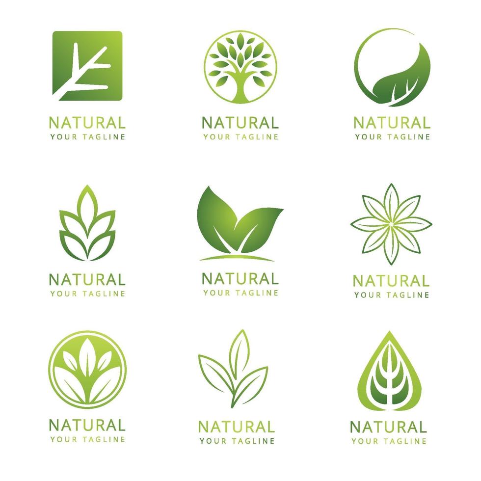 logotipo de la naturaleza verde vector