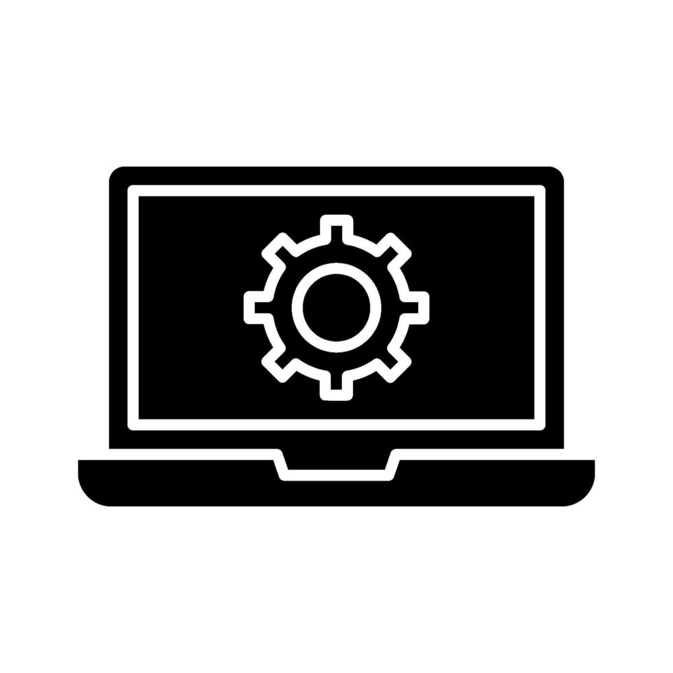 Laptop Settings Icon vector